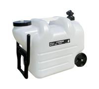 MFMEXUL Réservoir d'eau Potable avec Robinet et Poignée, Conteneur de Stockage Portable en Polyéthylène, Station de Rinçage avec Large Ouverture pour, Blanc