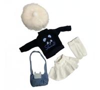 MFMEXUL Robe de Poupée Tenue Stylée Confection Précise Détails Délicats Facile à Personnaliser Convient pour Jeu Collection Exposition , Robe Sweat Bleu