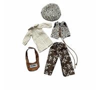 MFMEXUL Robe de Poupée Tenue Stylée Confection Précise Détails Délicats Facile à Personnaliser Convient pour Jeu Collection Exposition , Ensemble Sac Marron