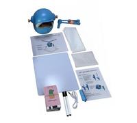 MFMEXUL Robot de Dessin pour Enfants Jouet Éducatif Robot Professeur Cartes Enseignement avec Bras Intelligents Traçant Formes et Personnages Convient aux, Bleu, sans Stylos