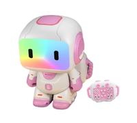 MFMEXUL Robot Télécommandé Jouet pour Enfants Enregistrement Vocal Mode Chant Baladeur avec Lumière et Musique Créative Convient à L'Apprentissag, Rose