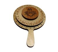 MFMEXUL Roue à Chiffrer avec Gravure Alphabétique, Accessoire pour, Jeu de, Disque en Bois Créatif, Puzzle de pour L'éco