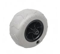 MFMEXUL Roue de Plage Gonflable pour Chariot Plage Pneu Renforcé à Motif Moulu Poids Léger pour Mobilité Accrue Chambre Intérieure Noire Adaptée au, 9 Pouces Argent Brillant - 8,5 Mm Alésage