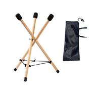 MFMEXUL Support Percussion en Bois avec Base Tripo Antidérapante et Coussinets Doux pour et Tambour Acier Adapté à la Scène, color to 3