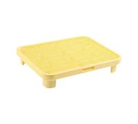 MFMEXUL Tapis Filtrant à Sable pour Bac à Litière pour Chat, Double Couche, sans, Structure Portable, Facile à Retirer et à Laver, Fabriqué en Polyprop, Jaune
