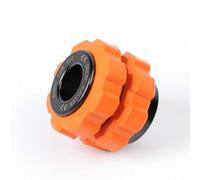 MFMEXUL Volant de Vanne de Plongée Roue pour Robinet de Cylindre Poignée de Vanne Commande Réservoir Accessoire Remplacement Laiton Plaqué Chrome Pvd, Roulette Orange Et Noire