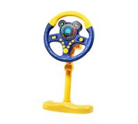 MFMEXUL Volant Simulation Jouet Interactif Électronique pour Simulation de Conduite Enfant Fonction Musique et Lumière Apprentissage Ludique Adapté Aux, Bleu