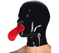 MFMYEE 100% Latex Masque En Caoutchouc SM Fetish Masque De Bondage Complet Préservatif En Latex Plug Anal, Bondage De Jeu De Rôle