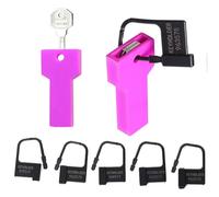 MFMYEE Boîte à clés pour cage de chasteté SM, boîte anti-infidélité, équipée de 5 cadenas à combinaison à usage unique, jouet sexuel pour adultes gays (Rose-violet)