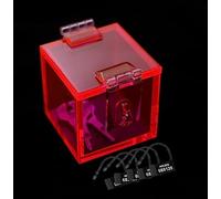 MFMYEE Coffre-fort à clés pour cage de chasteté BDSM, porte-clés de chasteté transparent, boîte acrylique pour jeu de chasteté, jouet sexy multifonctionnel avec verrou anti-infidélité (Rouge)