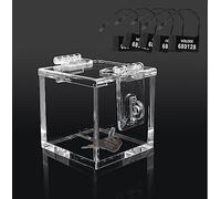MFMYEE Coffre-fort à clés pour cage de chasteté BDSM, porte-clés de chasteté transparent, boîte acrylique pour jeu de chasteté, jouet sexy multifonctionnel avec verrou anti-infidélité (Transparent)
