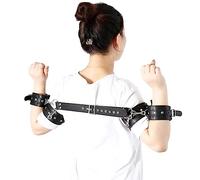 MFMYEE Ensemble de contention BDSM pour mains et pieds, sangles en cuir réglables pour bras, poignets et chevilles, accessoire de jeu SM pour couples adultes