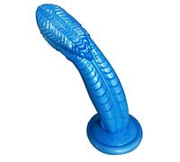 MFMYEE Gode réaliste, plug anal en silicone SM avec ventouse puissante Gode en silicone souple - Jouet de masturbation point G avec tige incurvée veinée - Gode SM adulte érotique