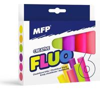 MFP Craie M trottoir fluo rond 6 pcs mélange de couleurs - boîte