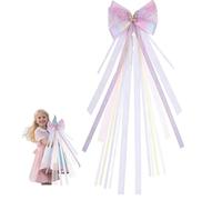 Mfqire SNœud pour Sac d'Écolier Rentrée des Classes, Ruban Papillon Décoratif 60×20cm, avec Flocons Papillons, Nœud pour Sac à Sucre, Décoration Cartable Fille Garçon (1)