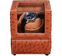 MFRELMNZG Boîte de Rangement pour Remontoir de Montre Automatique, élégante boîte de présentation pour 1 Montre en Cuir PU et Moteur Silencieux, Beau Cadeau pour Vos Amis.