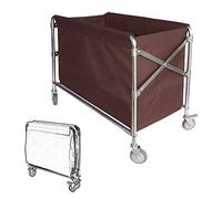 MFRELMNZG Chariot de Service Utilitaire Pliable à roulettes avec Sac Amovible, Grande capacité, pour blanchisserie et hôtel.