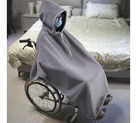 MFRELMNZG Couverture d'hiver épaisse et Chaude pour Fauteuil Roulant, Cape Coupe-Vent avec Capuche, Couverture Thermique de Voyage doublée en Polaire pour la Chaleur des Jambes et du Corps Entier