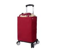 MFRELMNZG Heavy Duty Aluminum Alloy Shopping Cart with 5 Swivel Wheels Lightweight Detachable Grocery Trolley for Easy Transport and Mobility Perfect for Shopping and Errands