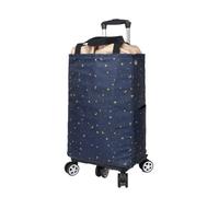 MFRELMNZG Heavy Duty Aluminum Alloy Shopping Cart with 5 Swivel Wheels Lightweight Detachable Grocery Trolley for Easy Transport and Mobility Perfect for Shopping and Errands