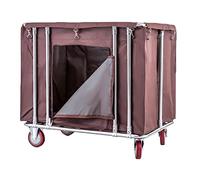 MFRELMNZG Heavy Duty Commercial Laundry Cart Trolley with Stainless Steel Frame and Waterproof Oxford Basket Ideal for Home Or Hotel Use