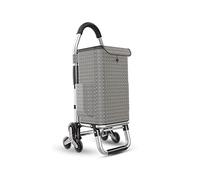 MFRELMNZG Lightweight Stair Climbing Shopping Trolley Portable Aluminium Cart with Detachable Oxford Bag 36L Capacity for Groceries Easy to Use Ideal for Seniors and Shopping Trips