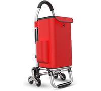 MFRELMNZG Lightweight Stair Climbing Shopping Trolley Portable Aluminium Cart with Detachable Oxford Bag 36L Capacity for Groceries Easy to Use Ideal for Seniors and Shopping Trips