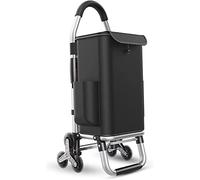 MFRELMNZG Lightweight Stair Climbing Shopping Trolley Portable Aluminium Cart with Detachable Oxford Bag 36L Capacity for Groceries Easy to Use Ideal for Seniors and Shopping Trips