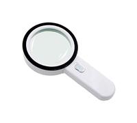 MFRELMNZG Loupe Extra Large avec 12 LED et éclairage, loupe géante 30X, Grande loupe 100 mm sans Distorsion avec lentille en Verre, Compatible