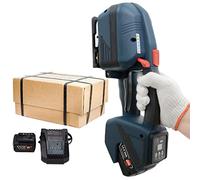 MFRELMNZG Machine de cerclage électrique avec écran LCD, Presse à balles Portable pour Sangles avec Batterie 4000 mAh, cercleuse Automatique pour caisses et palettes, 2 Batteries