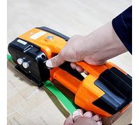 MFRELMNZG Machine de cerclage Portable à Fusion à Chaud, Machine de cerclage électrique, tendeur Automatique de cerclage en Plastique et Acier JD13/16, Presse à balles électrique Portable, b