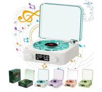 MFRVXQUL Lumena Lamp Record Player, Lumena Lights Record Player, Lumena Retro Wave, Waves Retro Bluetooth Vinyl Record Player, avec Quatre Modes d'éclairage réglables (White)