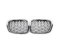 MFTGRS Pour E39 Série 5 1997-2003 Calandre Avant À Double Lamelles Style Sport En Forme Losange 51137005837 51137005838(Argent)