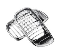 MFTGRS Pour E46 Berline 4 Portes Série 3 320i 325Xi 330Xi 2002-2005 Paire Calandres Capot Avant Centrales Chromées(Tout Chrome)