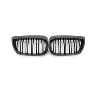 MFTGRS Pour E87 Série 1 2004-2007 Série 1 E81 2007-2011 Calandre Avant Voiture À Double Lamelles Noires Mates 1 Paire