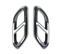 MFTGRS pour Mercedes pour Benz Classe GLC X254 2023 2024-UP GLC260 GLC300 pour AMG Garniture Couvercle Échappement Arrière Silencieux À Quatre Embouts Sortie Tuyau échappement Voiture(Argent chromé)