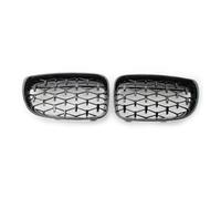 MFTGRS Pour Série 1 E81 E82 E87 E88 118i 120i I130 2008 2009 2010 2011 2Pcs Calandre Avant Voiture Diamond Meteor Mesh Grill