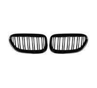 MFTGRS Pour Série 6 E63 2006-2010 Pare-chocs Avant Voiture Grille Rein Noir Brillant Double Lamelle(Noir brillant)