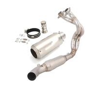 MFTGRS Tuyau Échappement Moto Système Moto Collecteur Tuyau Échappement Silencieux avec DB Killer Escape Slip on pour Ninja 650 Z650 2023-2025(Un)