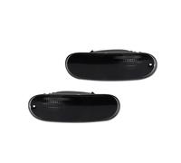 MFTGRS Voiture Marqueur Latéral Avant Feux Stationnement Carcasses Boîtier Pas Douille Ampoule Pour VW Pour Beetle(Verres fumés)