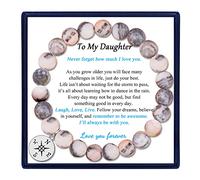 MFTRADING Bracelet à perles pour homme - Cadeau pour mon fils, petit-fils, frère, mari, petit ami, cadeau d'anniversaire, de Noël, bracelets de perles en pierre œil de tigre de 8 mm, 7inches, Acier