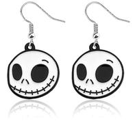MFUOE Boucles d'oreilles à tige squelette en forme de tête de mort en acier inoxydable gothique Halloween Faucheuse Bijoux de fête Cadeau de fête, Acrylique