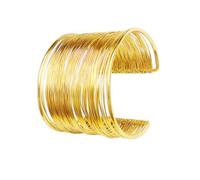 MFUOE Brassard réglable doré ouvert en bobine de poignet tendance accessoires de costume de déesse grecque pour femme