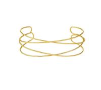 MFUOE Brassard réglable doré ouvert en bobine de poignet tendance accessoires de costume de déesse grecque pour femme