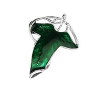 MFUOE Broche en forme de feuille verte en alliage tridimensionnel élégante elfique Cravate Le Seigneur des Anneaux Cadeaux pour femmes hommes accessoires de vêtements
