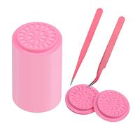 MFUOE Lot de 20 plateaux de colle pour faux cils Applicateur cosmétique Pince à épiler et outil débutant