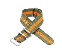 MFUPR Bracelet de montre de sport en nylon rayé - Bracelet de montre NATO - Bracelet de rechange pour homme et femme - 18-24 mm, 18mm, Agate