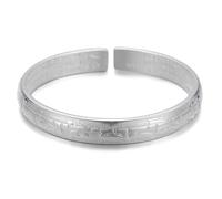 MFUPR Bracelet Sutra en Forme de cœur Feng Shui en Argent Pur 999, amulette Bouddhiste tibétaine de Richesse et de Bonne Chance, réglable for Hommes et Femmes(B)