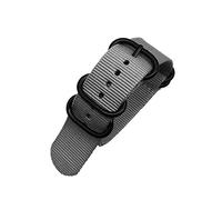MFUPR Sports Watch Strap 20mm 22mm 24mm Nylon Watch Band Heavy Duty Nylon Watch Strap Black Ring Buckle Watchband(Gray,20mm)