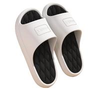 MFUZHAGN2024 Sandales Pantoufles souples à semelles épaisses for hommes, sandales de douche antidérapantes, chaussures d'intérieur confortables for la maison Sandales Femme été(Blanc,44-45)